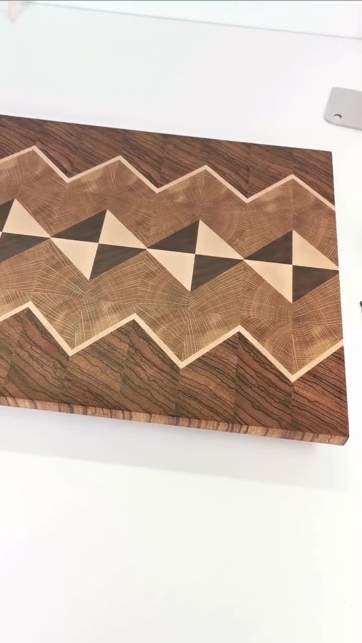 Hand Made Professional End Grain Zebrawood Cutting Board by Carolina Wood  Designs