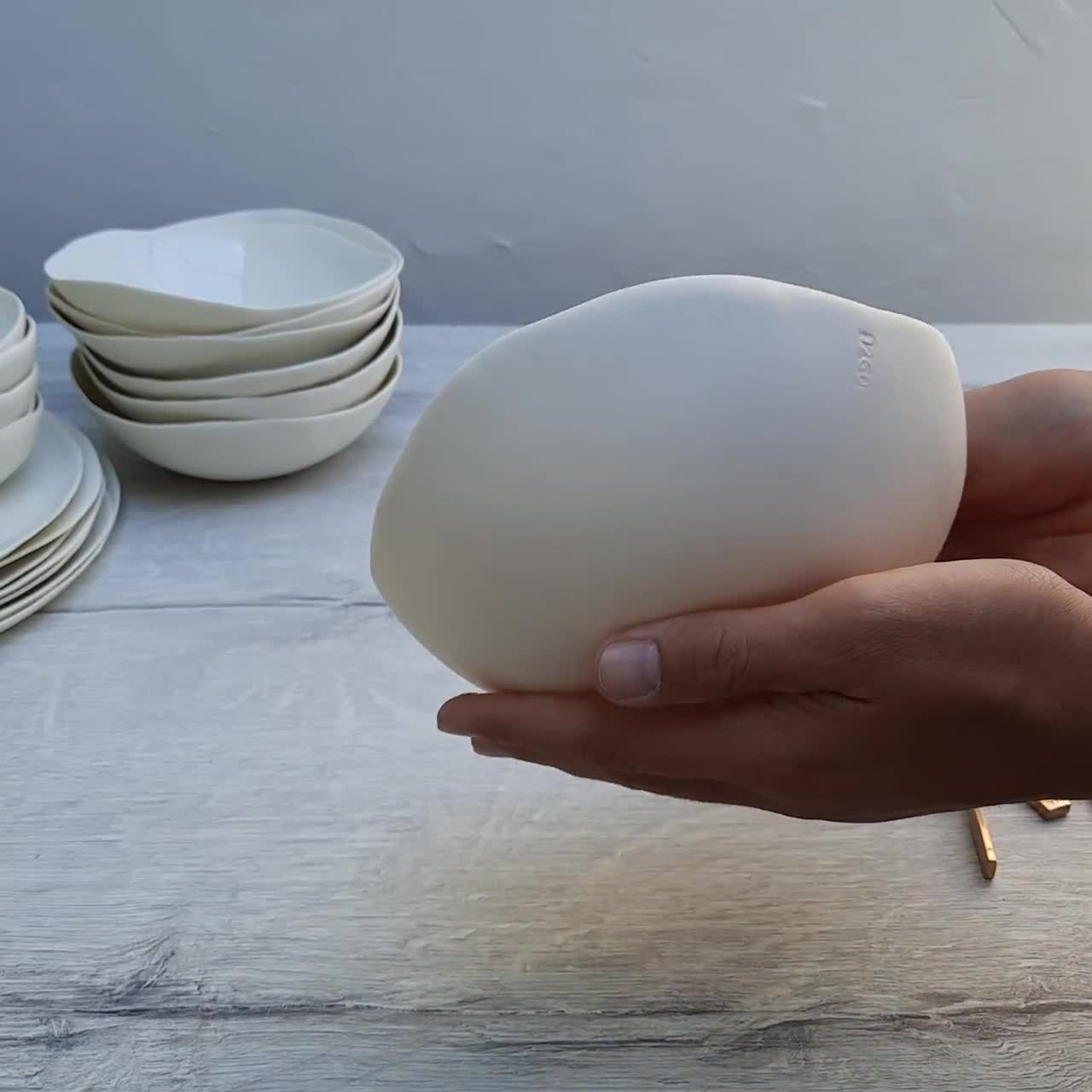 Piatti in porcellana bianca  Fatto a mano in Italia - Ceramica artigianale  – DodiciSessanta