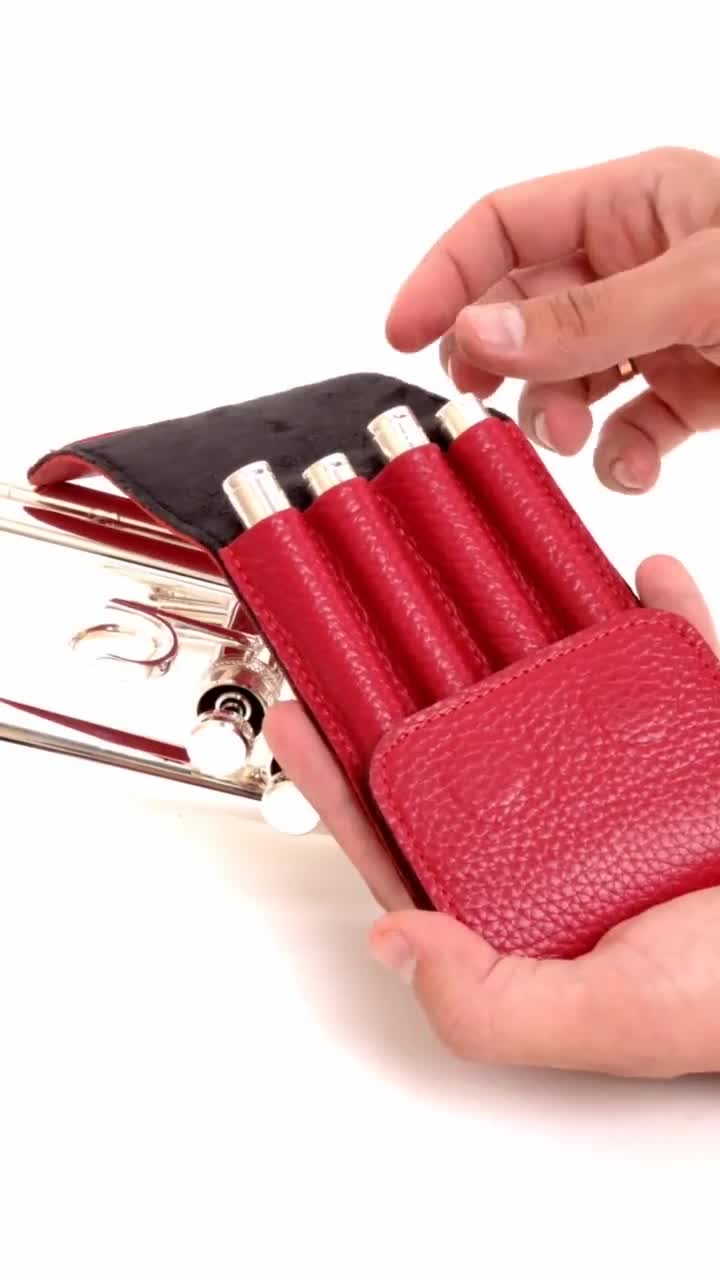 ピッコロトランペットリードパイプポーチ レッド ピッコロトランペットリードパイプポーチ レッド