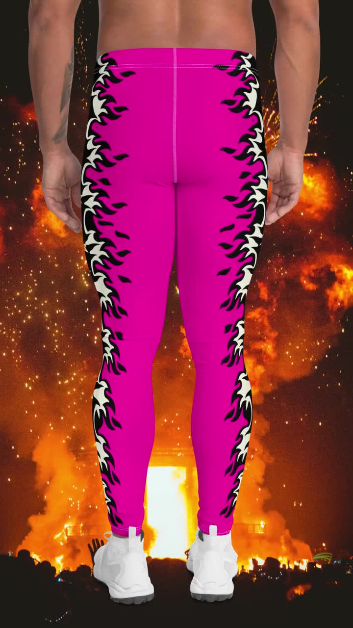 Men's Leggings Pro Wrestling Style Fashion Meggings for Guys