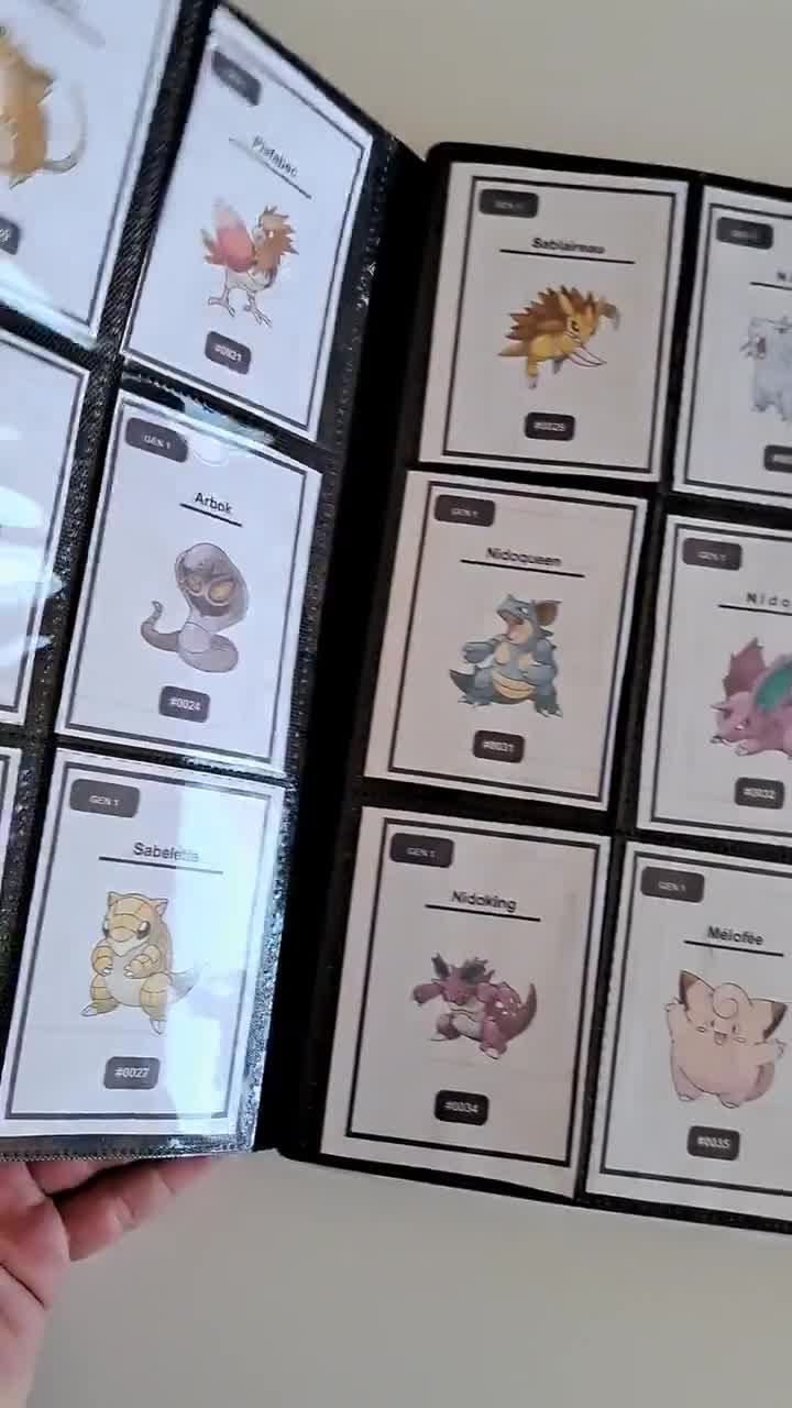 ポケモン全国図鑑1025：印刷可能なバインダーページとプレースホルダー