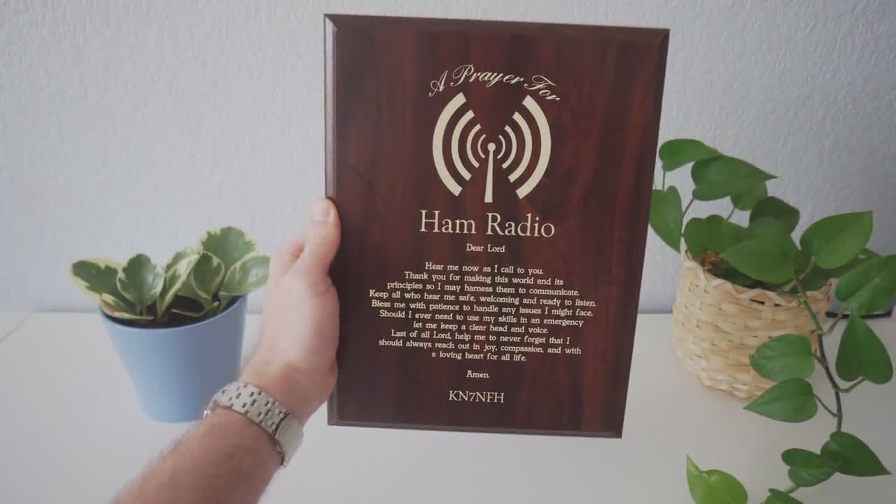 Ham Radio Prayer Plaque Amateur Radio Operator Gift