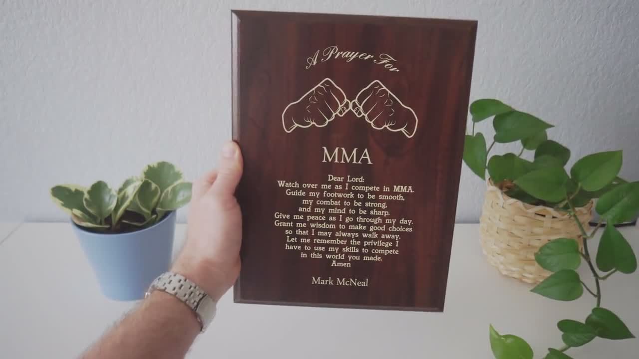 MMA Prayer Plaque Personalized Mixed Martial Arts Plaque Cage Fighting Gift  for Combat Sports or Any Martial Artist -  Hong Kong