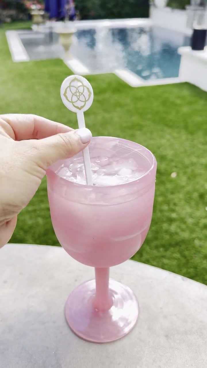 Coffee Cocktail Mixer Sticks SHOWERORO 5pcs Heart Glass Stirring