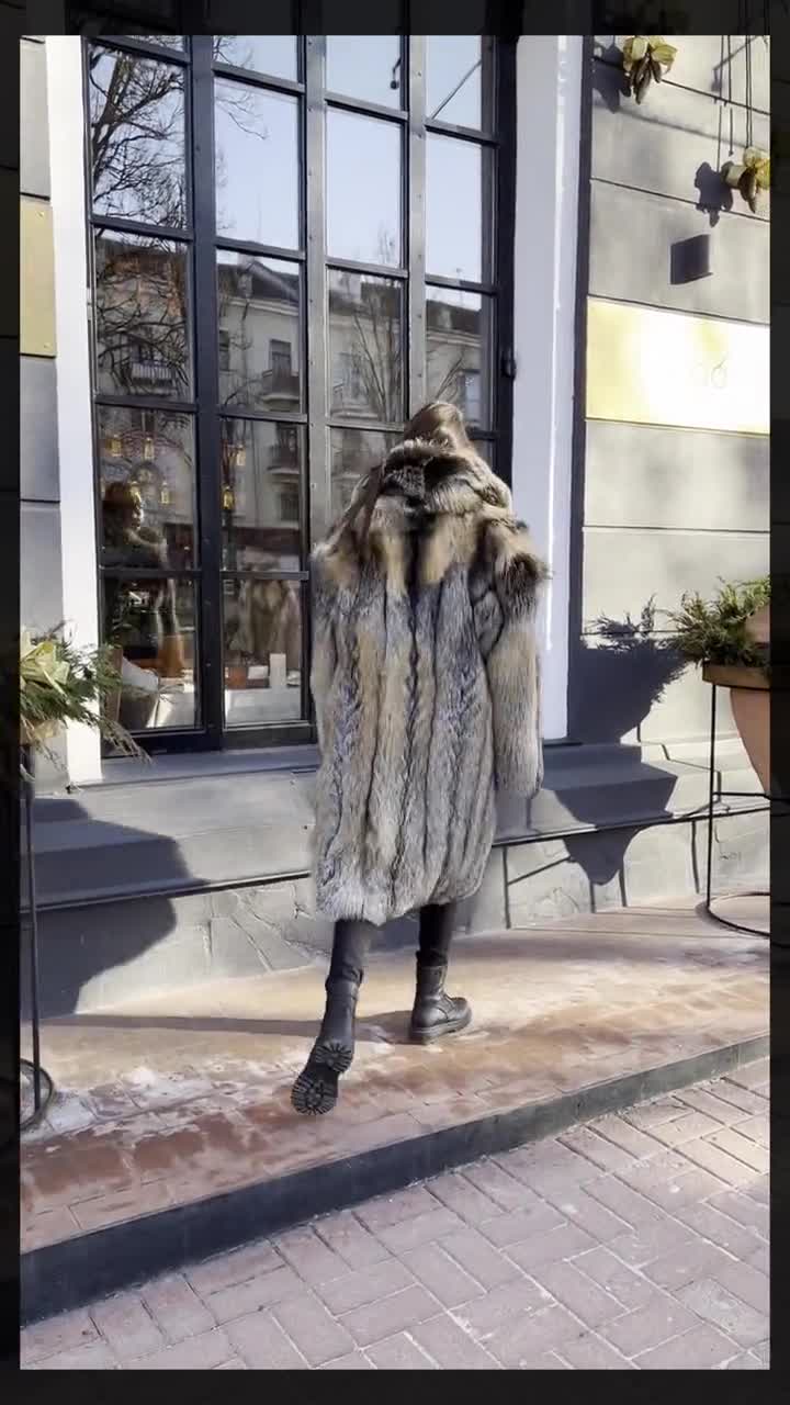 総丈130/マキシ丈 シルバーフォックス 毛皮 ロング ファーコート XL レディース シルバークロスフォックスファーコート｜ロング丈オーバー