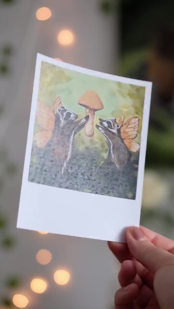 FAIRYCORE ART PRINT 4x5 Acrylic Painting Polaroid Print