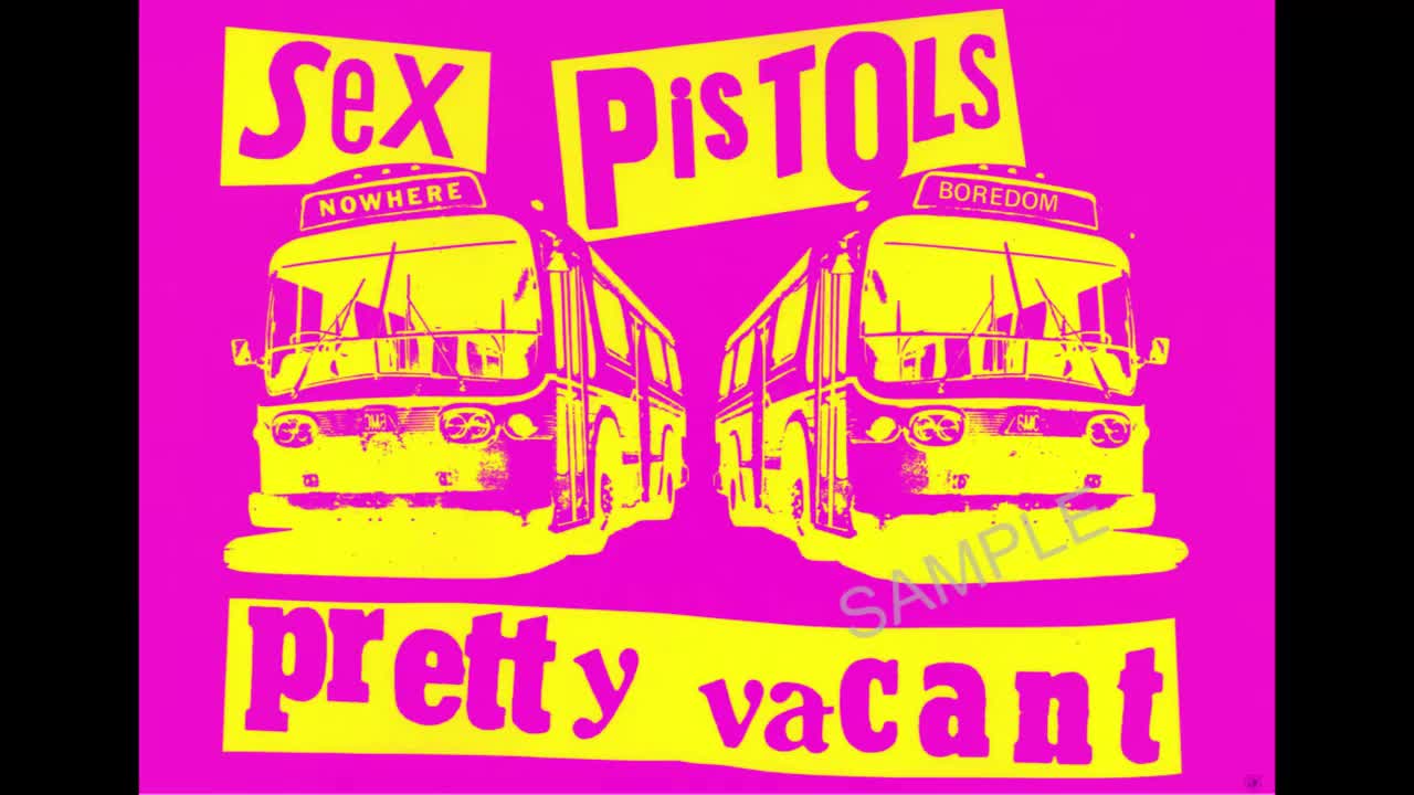 The Sex Pistols 70s Vintage Punk Rock Music Poster Pretty Vacant Record /  Single Cover Art Print A3 or A4