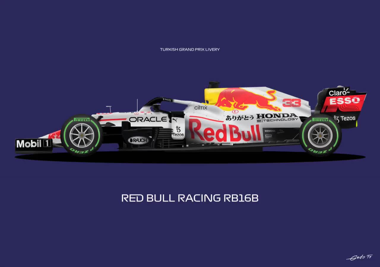 Red Bull RB16B Poster: Verstappen Turkish GP Livery (35 Variants