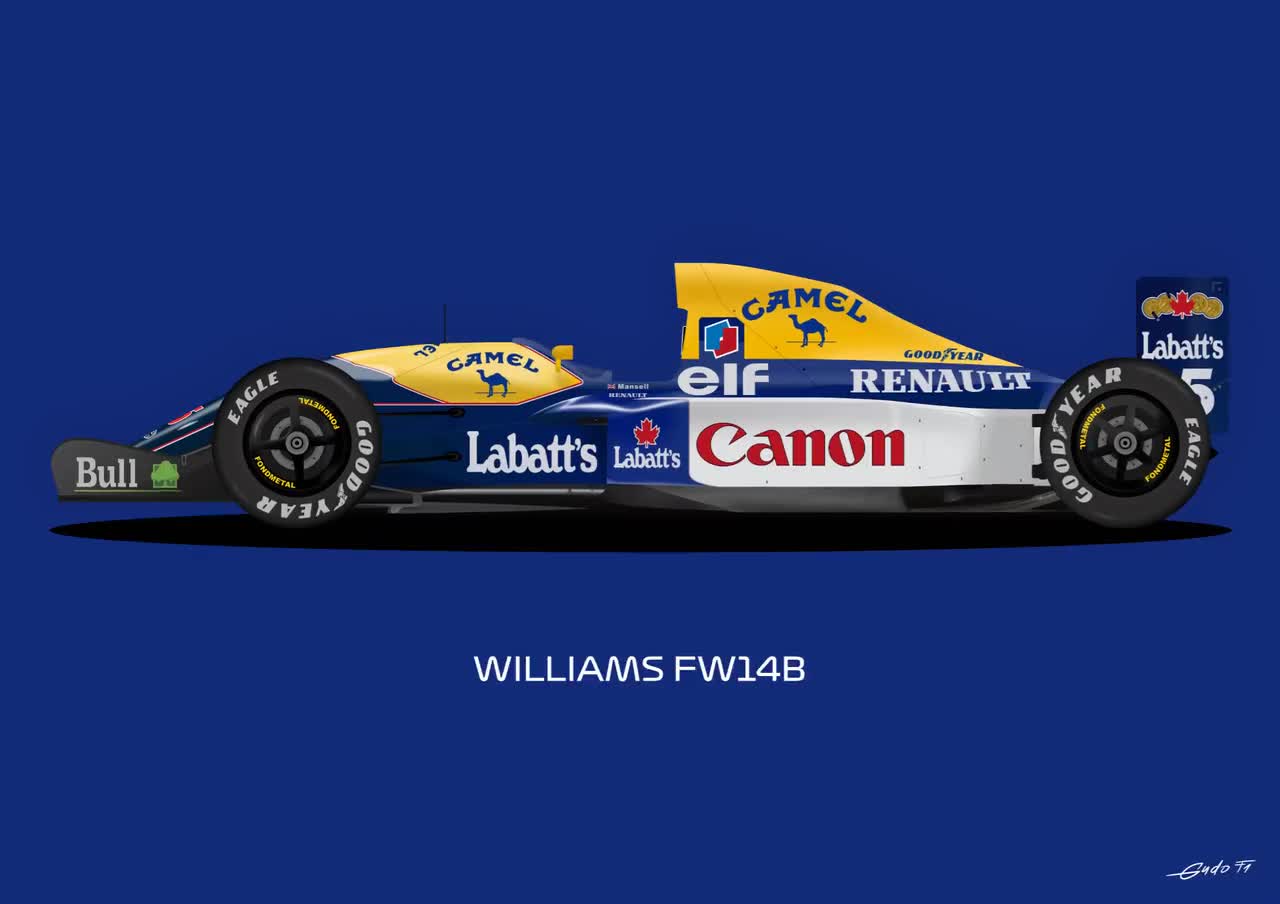 Nigel Mansell Williams FW14B World Champion 1992 Poster - Etsy
