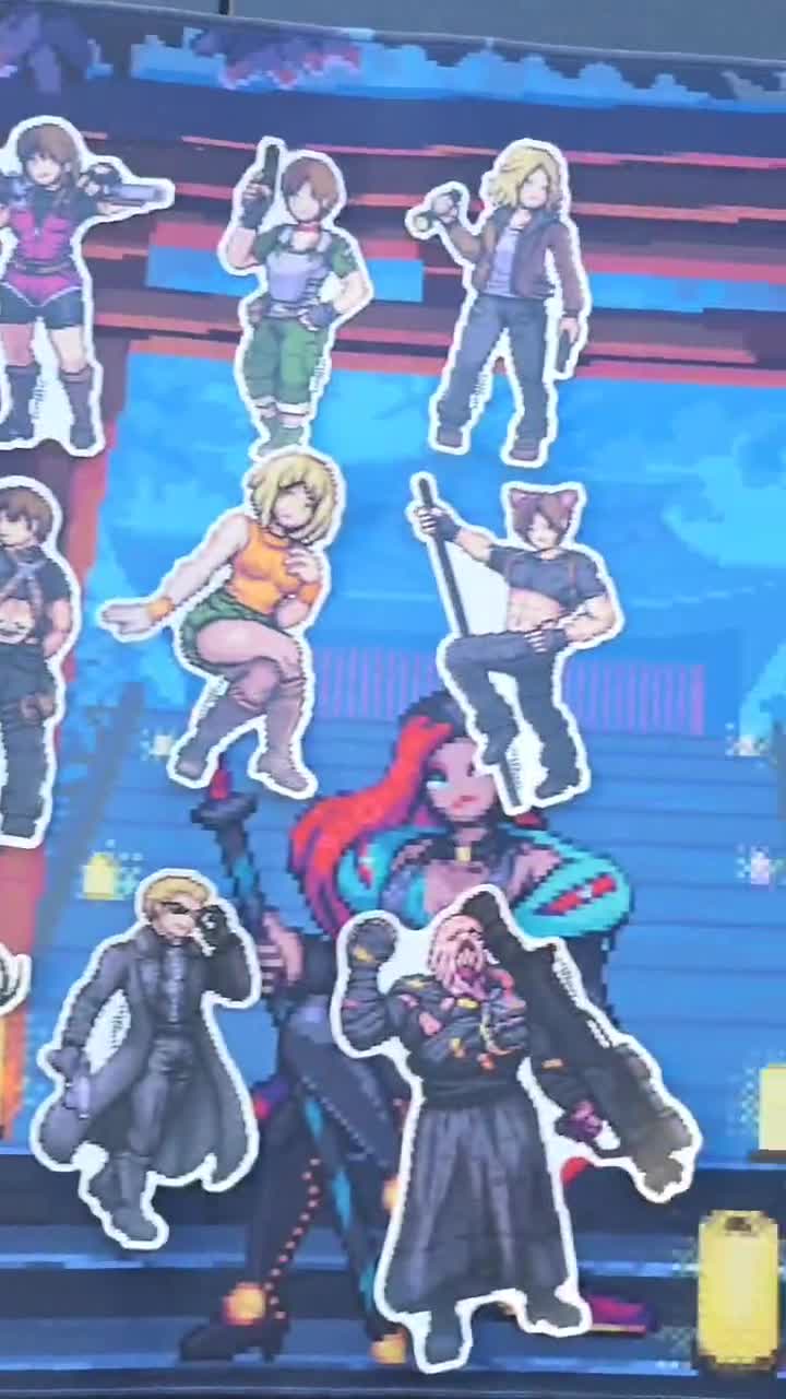 バイオハザード ピクセルアート ステッカー | レオン・S・ケネディ