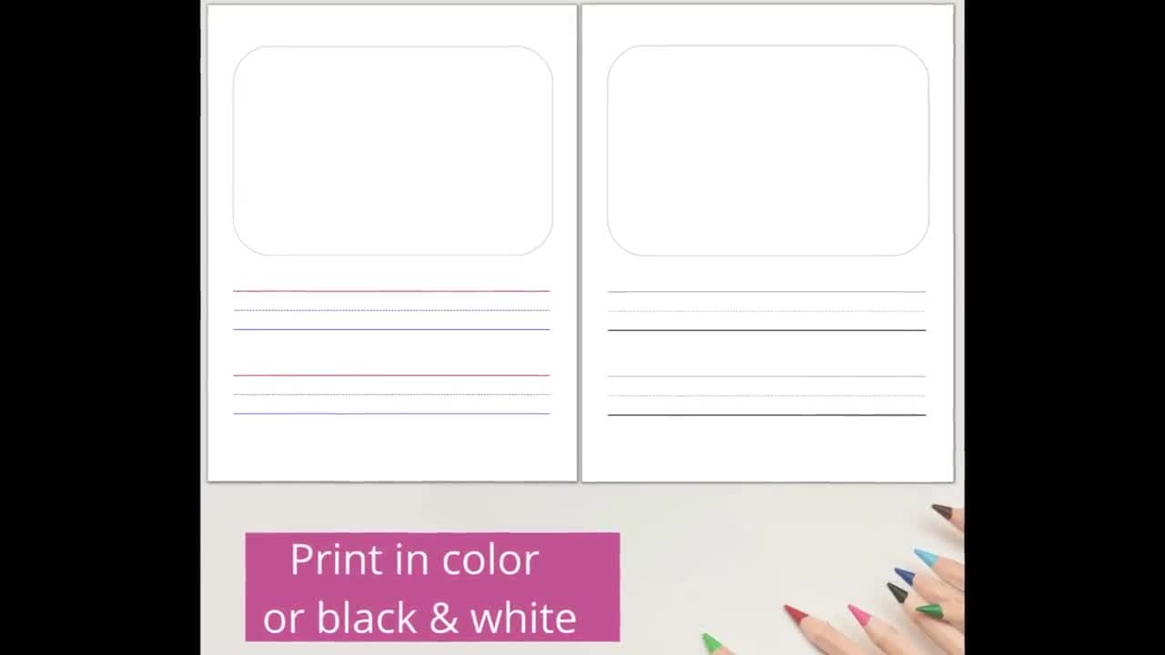Draw and Write Paper for Kids: Blank Dotted Lined Notebooks : Make a story  writing skill , Handwriting practice for homeschooling , school supplies 