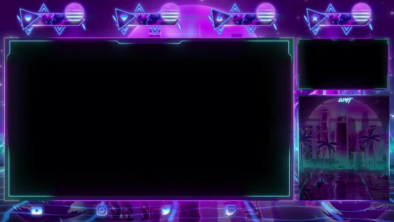 Synthwave - Twitch Overlay, Alerts & Widgets on Behance