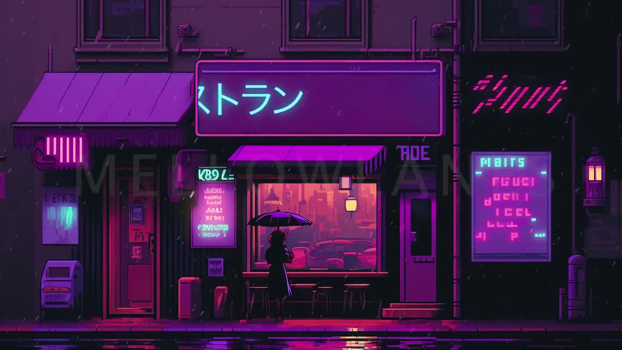 cartoon lo fi gif  Pixel art background, Pixel art, Cyberpunk