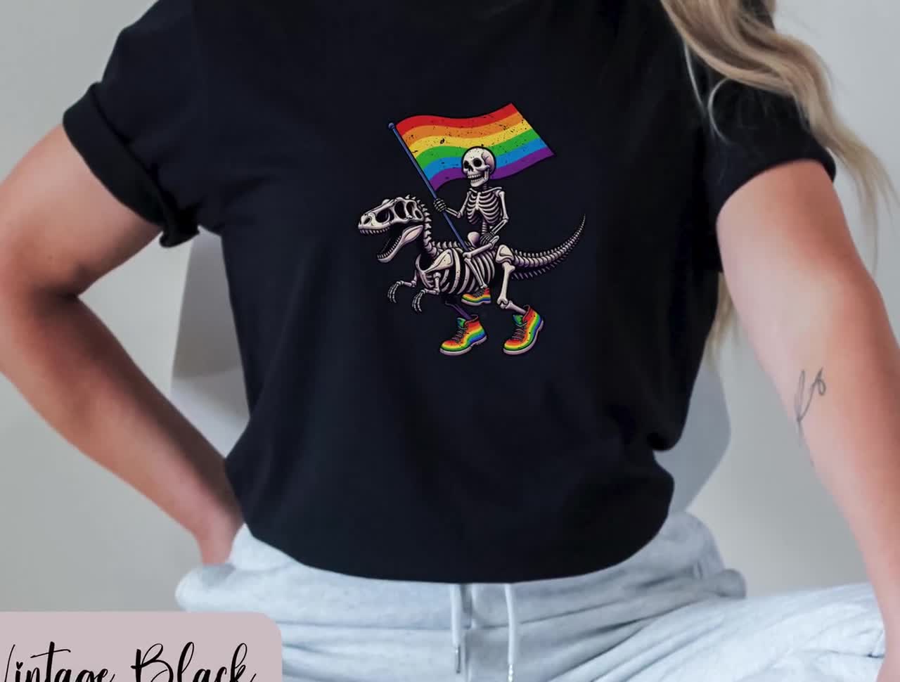 Never Again Rainbow Gay Pride Cake In The Rain Funny Parody T-Shirt
