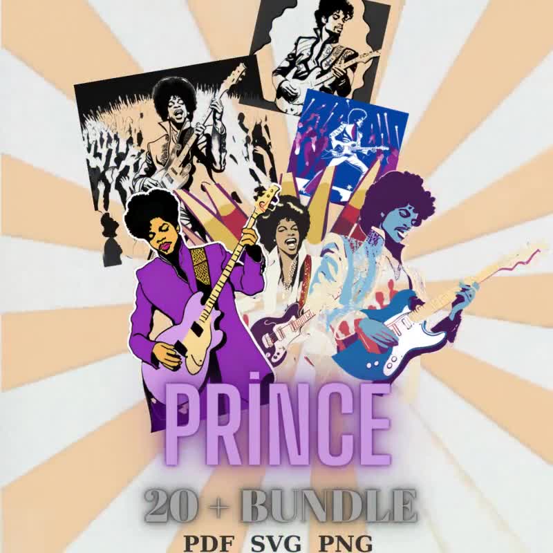 Prince SVG Clipart | Music Legend, Purple Rain Sticker (digital