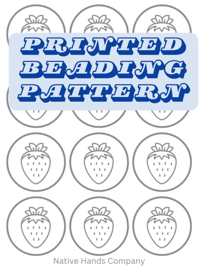 printed-native-beadwork-printable-strawberry-beading-pattern-template-etsy