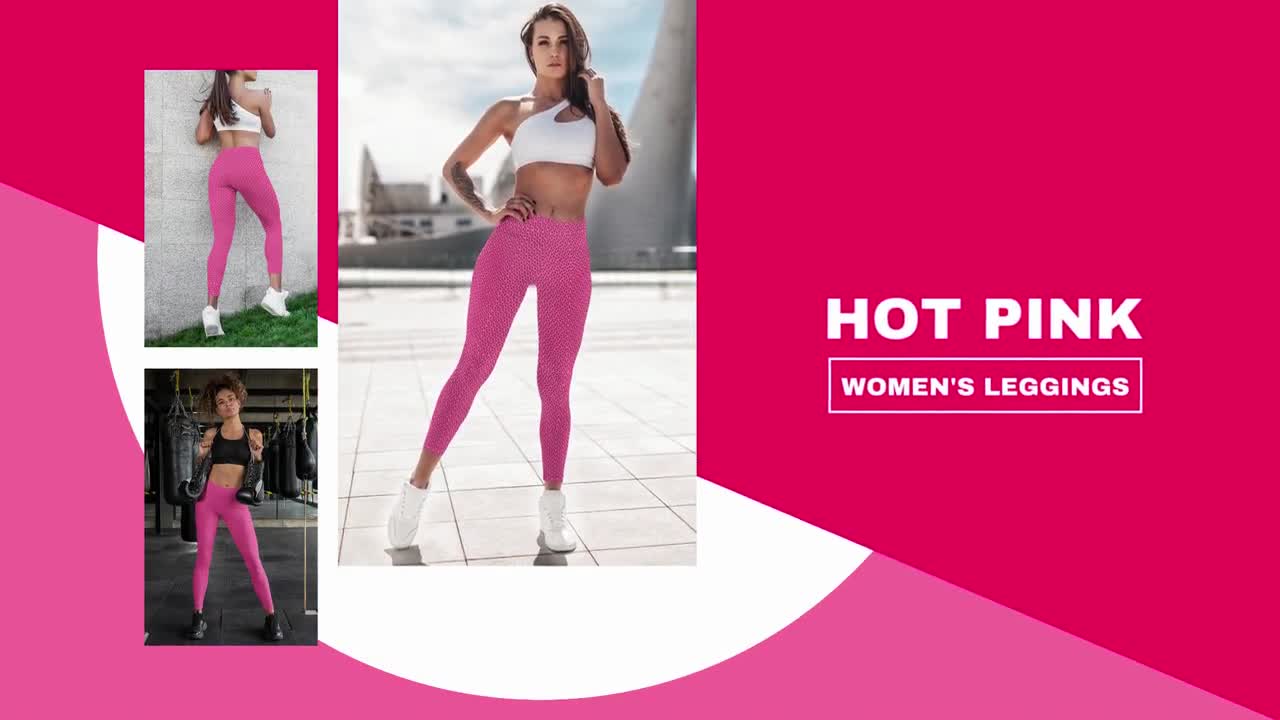 Hot Pink Leggings, Womens Pink Leggings Bright Pink Sports