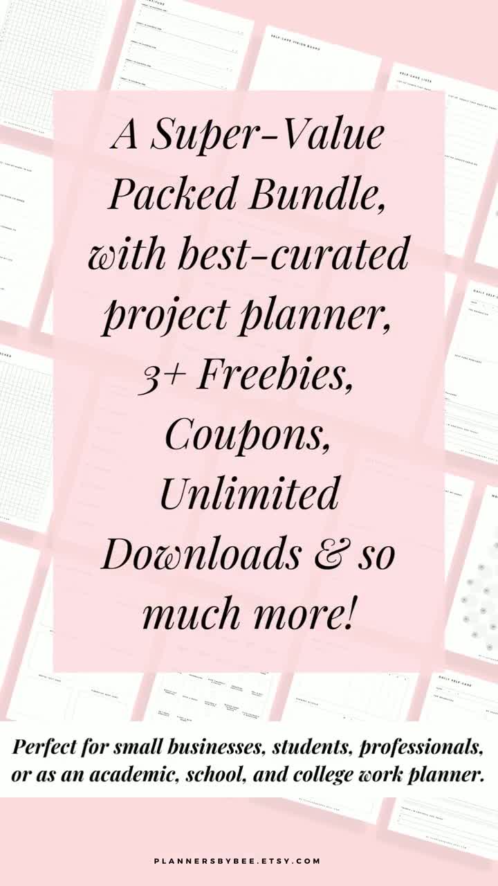 Project Planner Printable Productivity Planner, Project Management