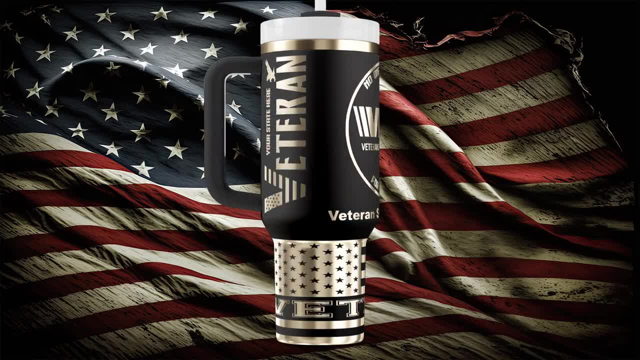 カスタム VFW 40オンス タンブラーラップ | 退役軍人デザイン | 退役軍人サービスオフィサーギフト video poster