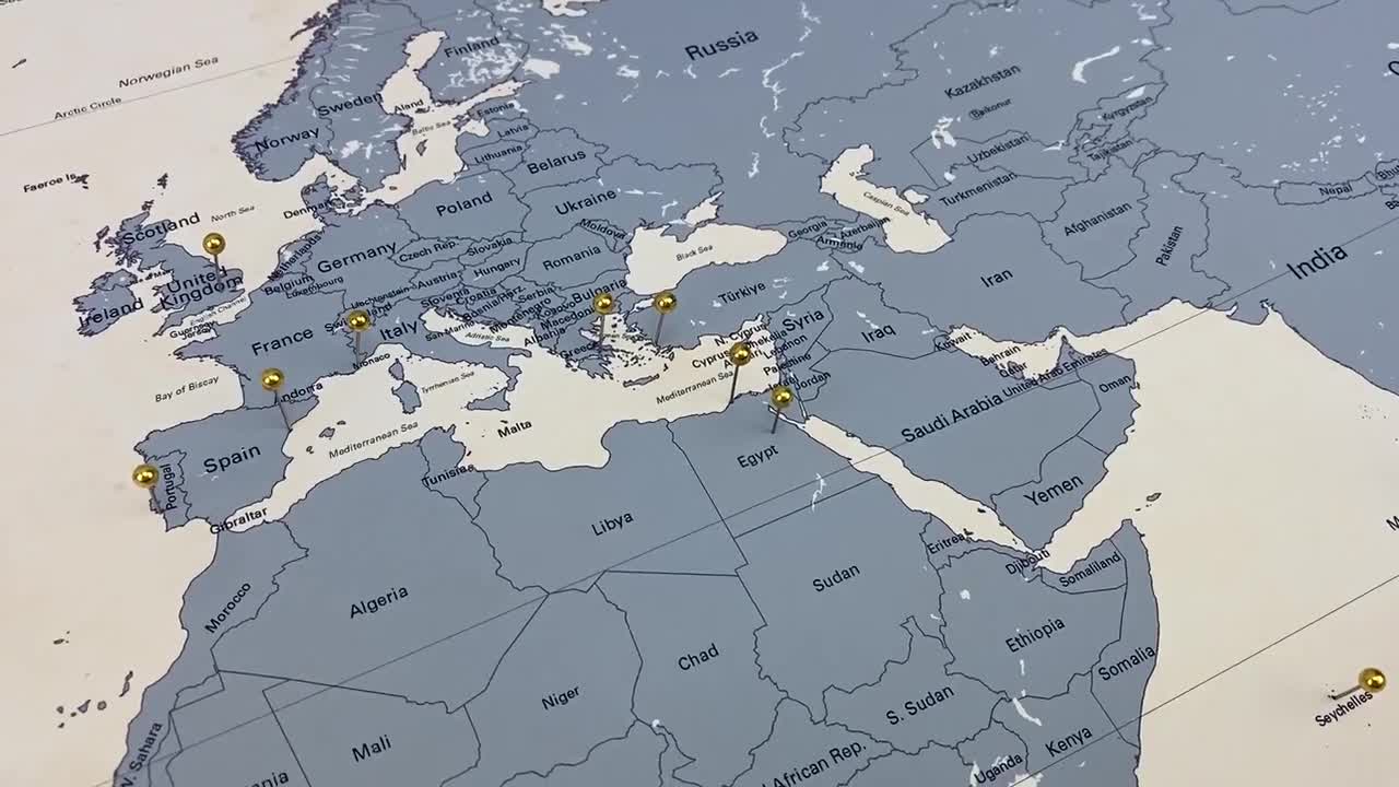 MLB Stadium Map Poster: Baseball Fan Travel Tracker with Pins