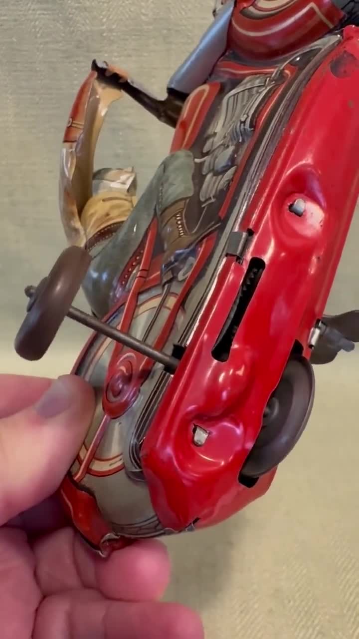 Occupied Germany Technofix GE 258 Wind up Motorcycle Tin Toy - Etsy