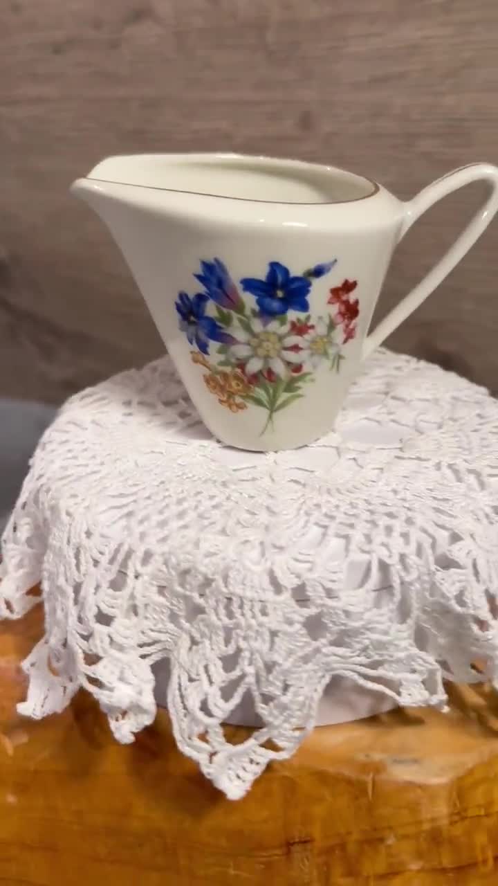 Cottier Freres Switzerland 花模様皿 アンティーク Vintage Cottier Frères Switzerland Miniature Creamer #460