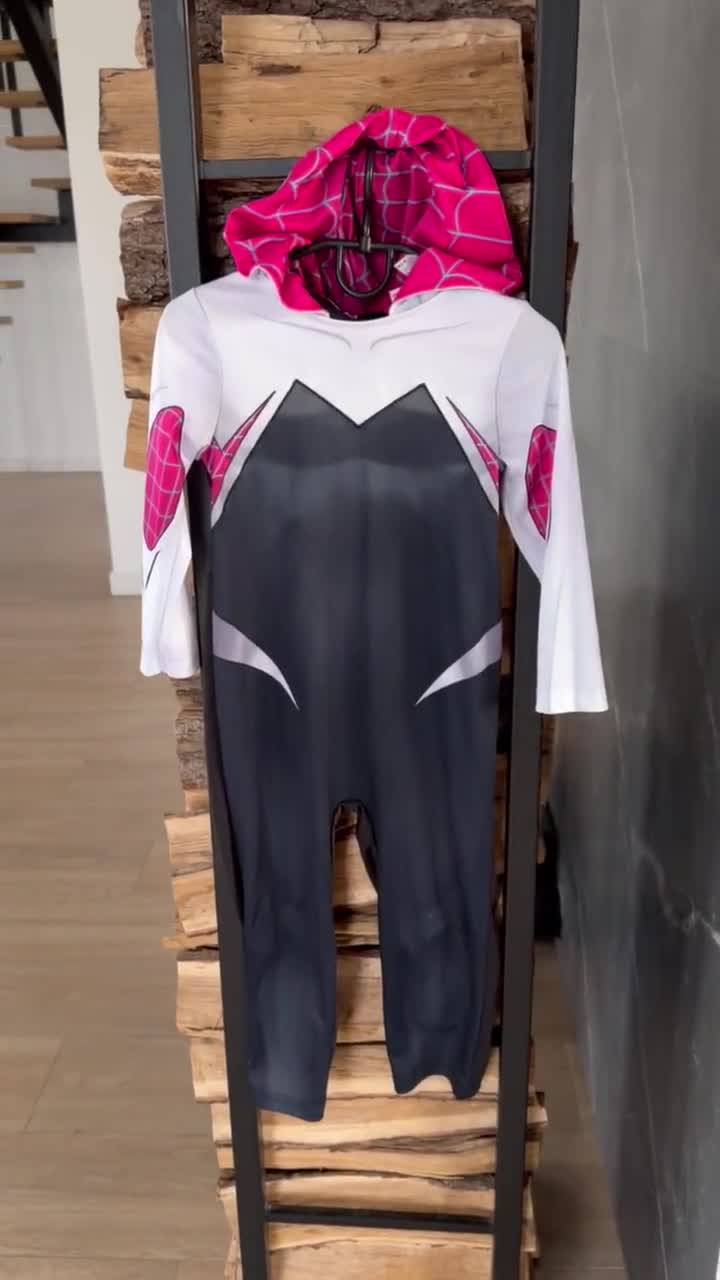 Spider-Gwen Costume for Girls | Gwen Stacy Spider Girl Suit | Age 3–4 Years (98–104 cm) video poster