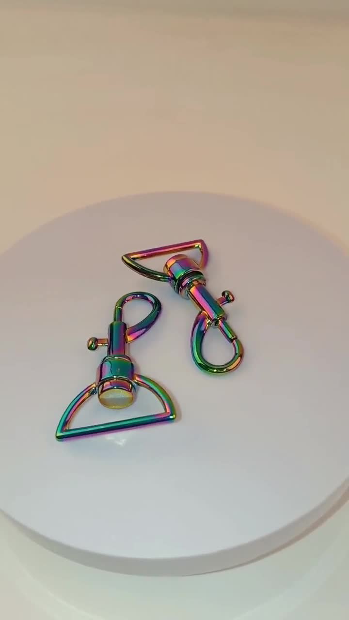 レインボースイベルスナップクラスプ：亜鉛合金トリガーフック（25 mm
