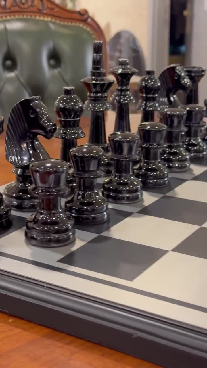25 Inch Giant Premium Chess Set, Luxury Metal Chess Set