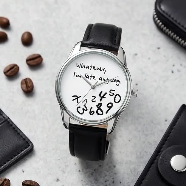 Funny Black White Watch, Whatever I'm Late Anyway, Falling Numbers