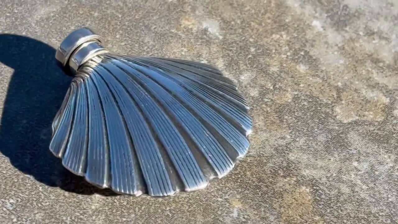 Vintage Tiffany & Co Sterling Silver Seashell Beach Girl Perfume