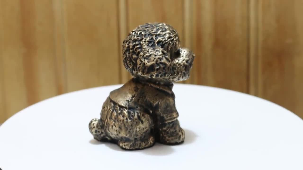 ソリッドブロンズプードル像 - Etsy 日本