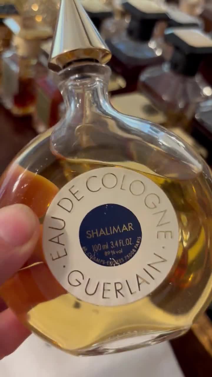 Vintage 1970s Guerlain Shalimar Eau De Cologne 100ml 3.4 Oz Round
