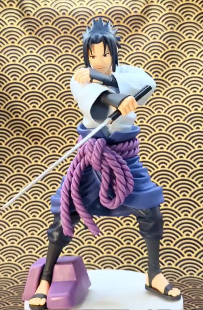Naruto Sasuke Uchiha Grandista Figura Banpresto Bandai Anime Estátua colecionável Japão video poster