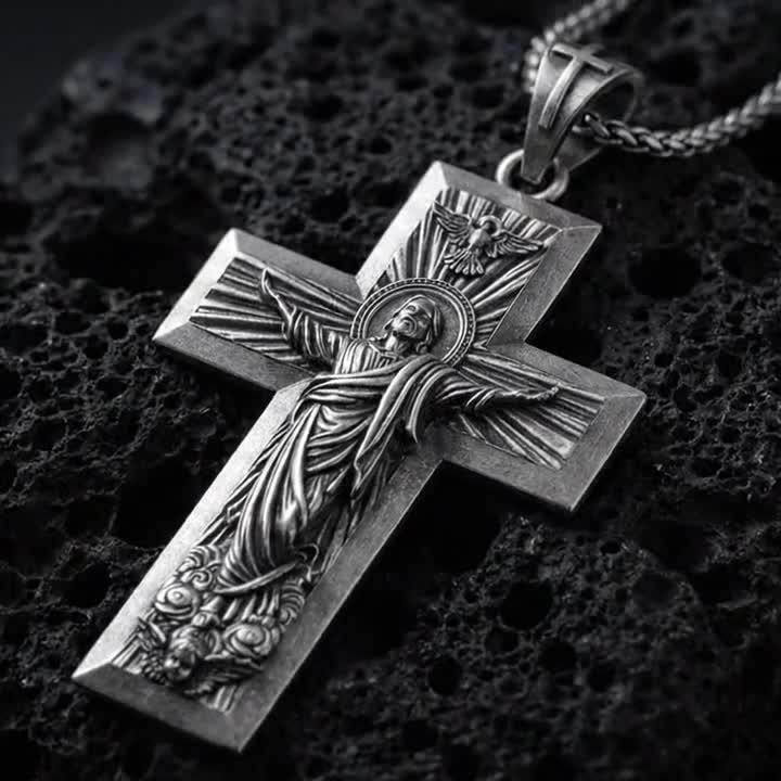 Buy Jesus Ascension Cross Necklace, Sterling Silver Religious
