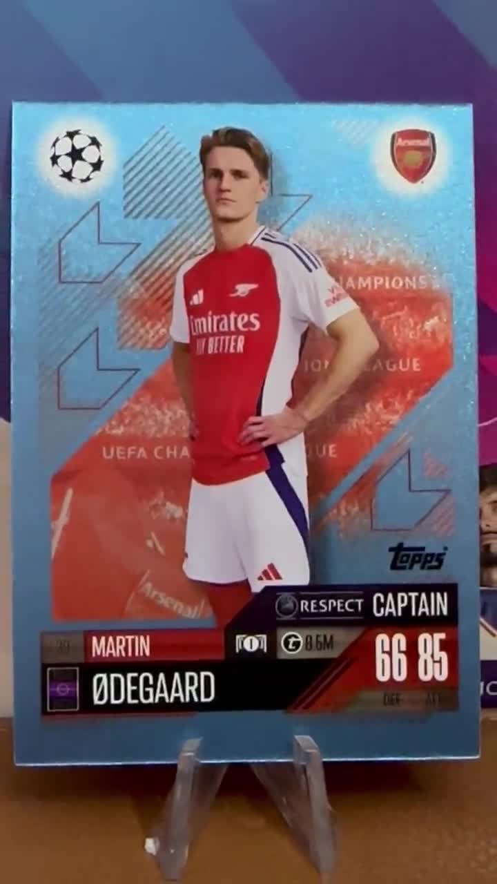Martin Ødegaard Captain Card Topps Match Attax Soccer Card 2024