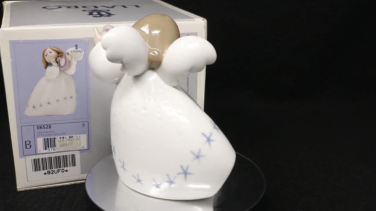 MINT IN BOX Lladro Little Angel With Lyre #6528, 5