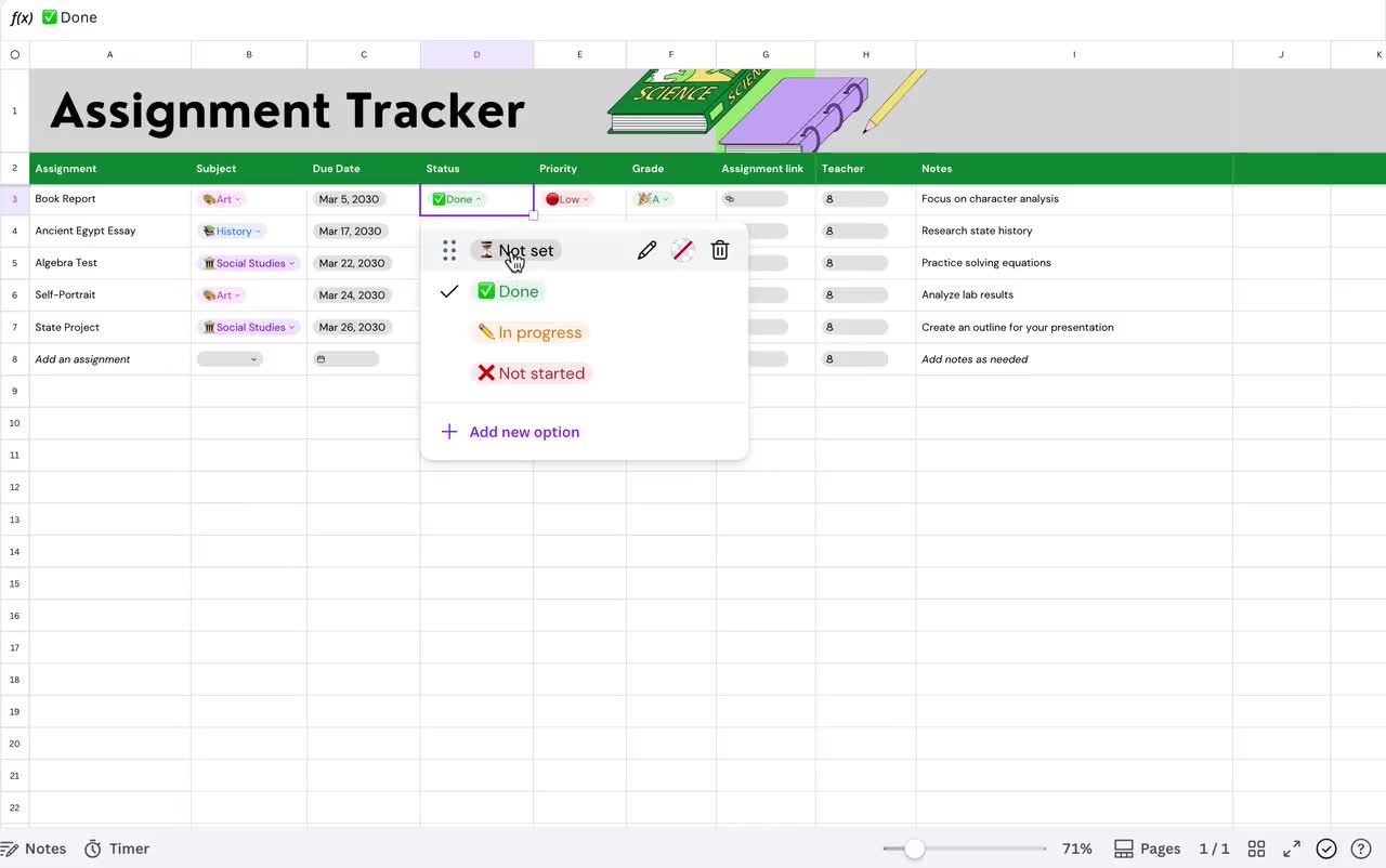 Editable Assignment Tracker, Student Planner Excel, Google Sheets (Digital Download) video poster