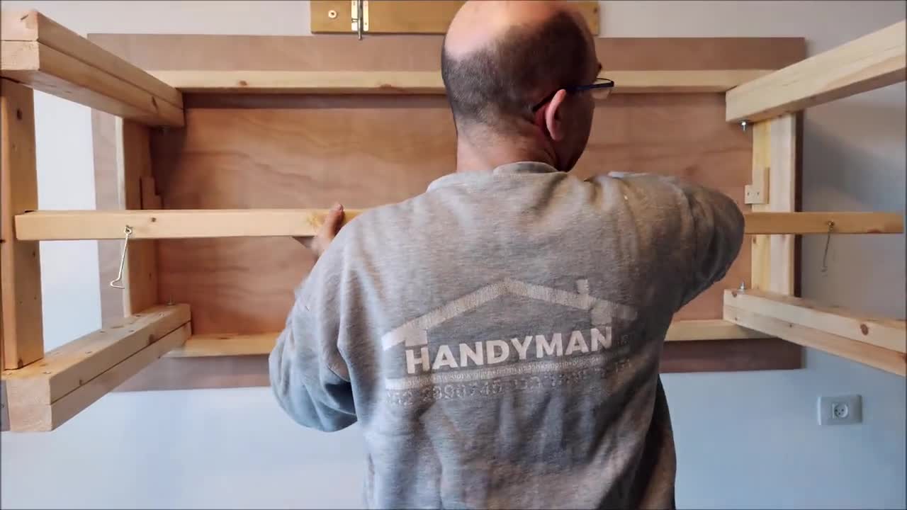 Foldable Workshop Table on Wheels DIY Plans & Instructions, DIY Woodworking Plans, Foldable Wall Mounted Wood Table video poster