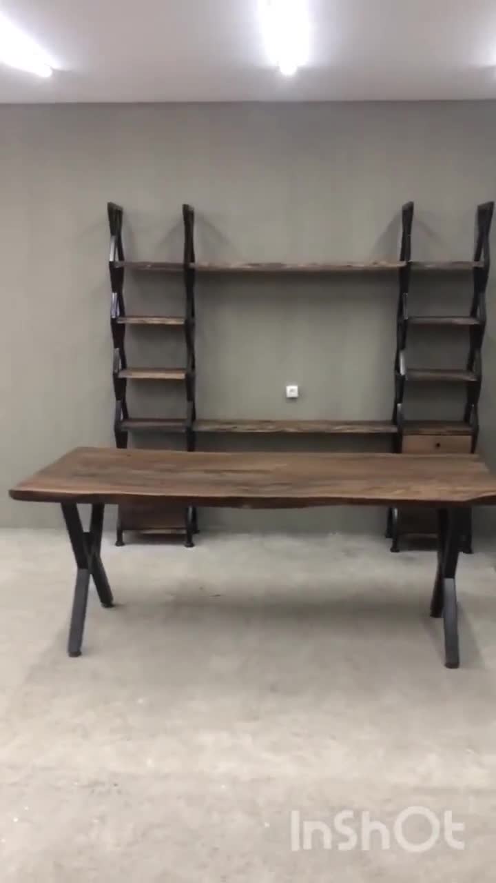 Vintage Walnut Storage With Drawers/country Kitchen Wall Storage