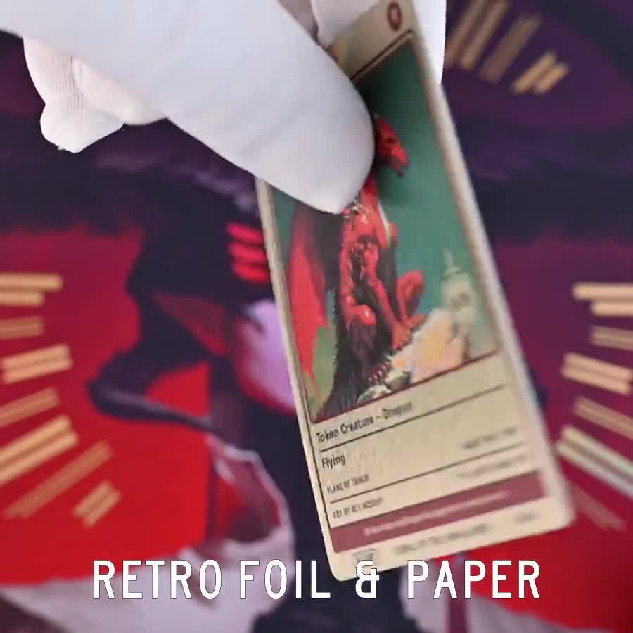 2x Dragon 5/5 Retro Foil MTG Token - Alfie's Adventure by Alfie