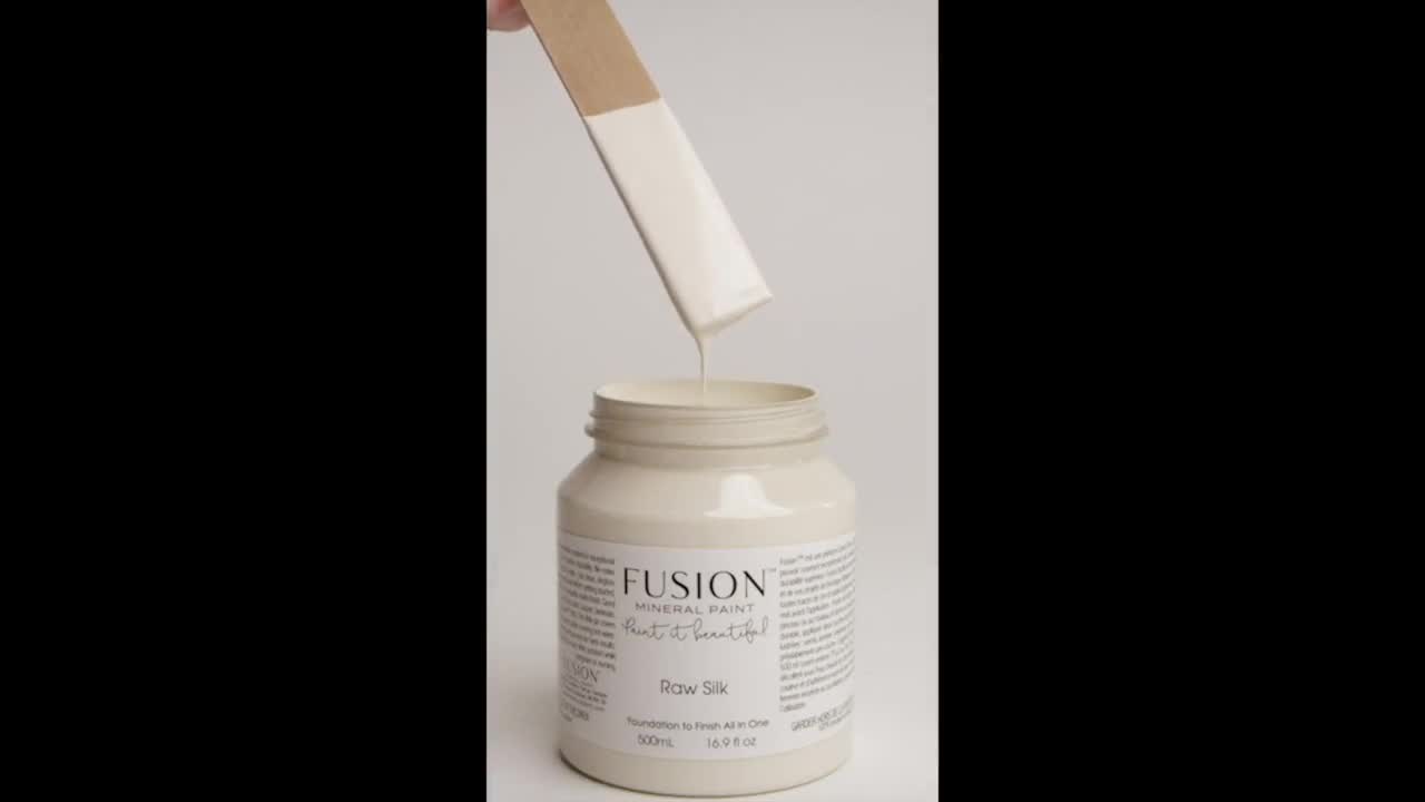 Fusion Raw Silk Paint Pint Fusion Mineral Paint off Antique White Furniture  No Wax Built in Top Coat Paint Quick Shipping 