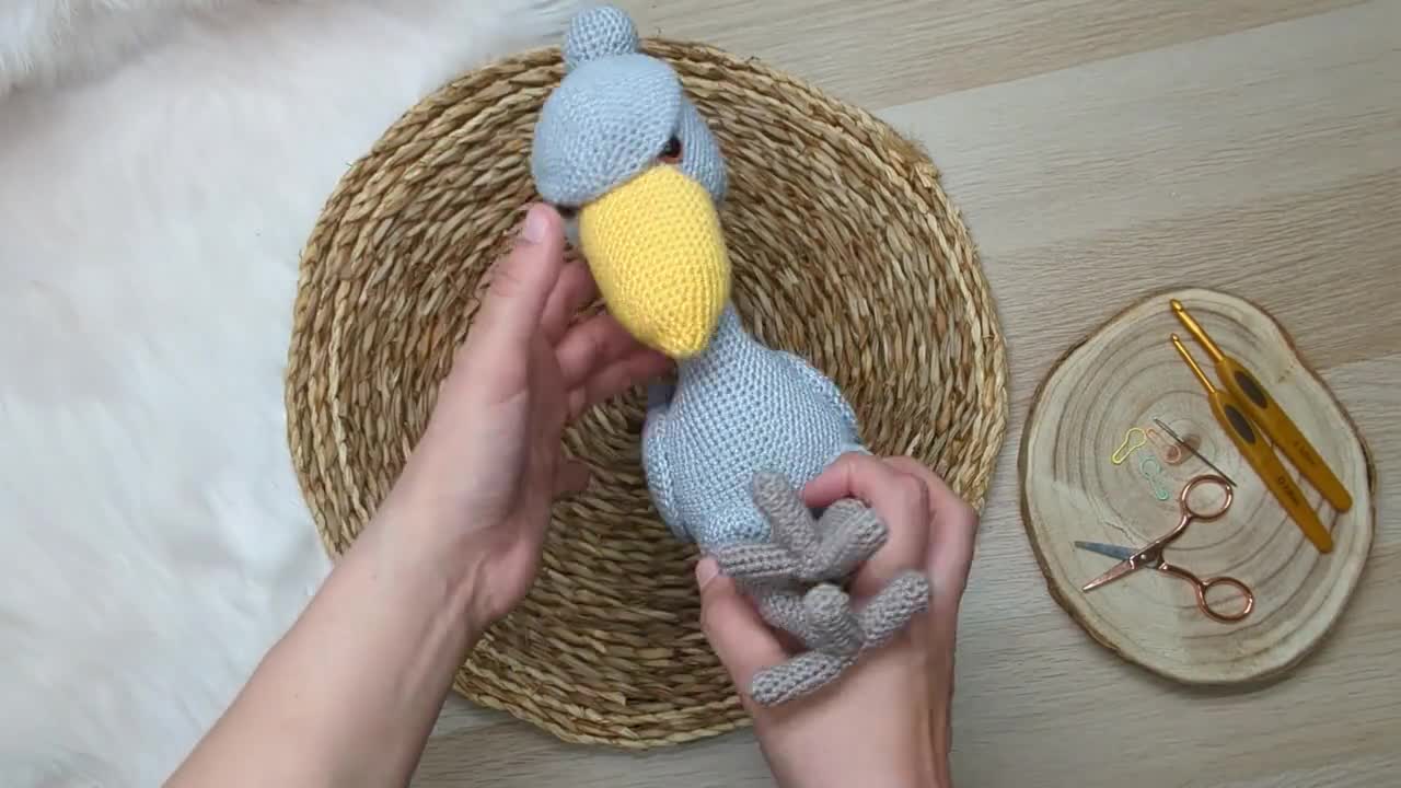CROCHET PATTERN Amigurumi Shoebill Stork by MevvSan [PDF Instant