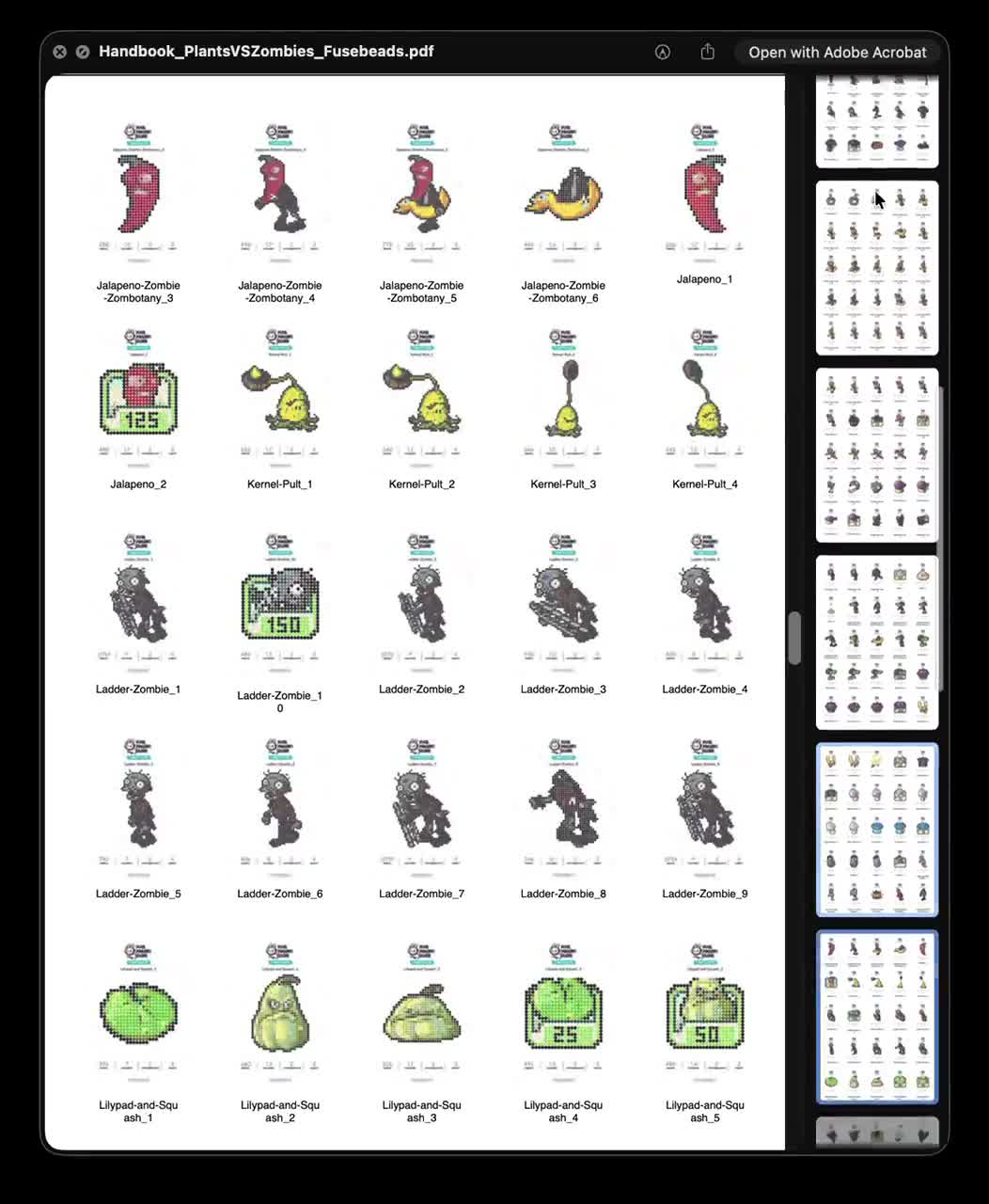 450+ Patterns | Plants VS Zombies | Fuse Beads | PDF | Fan Art | Digital  Downloads
