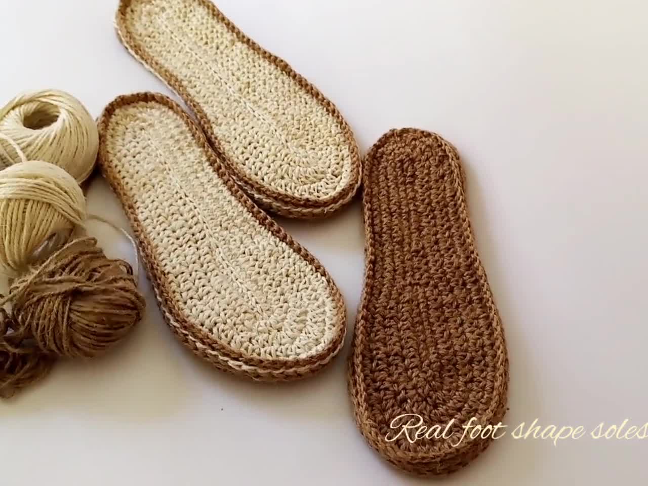 Crochet jute sole pattern free hot sale