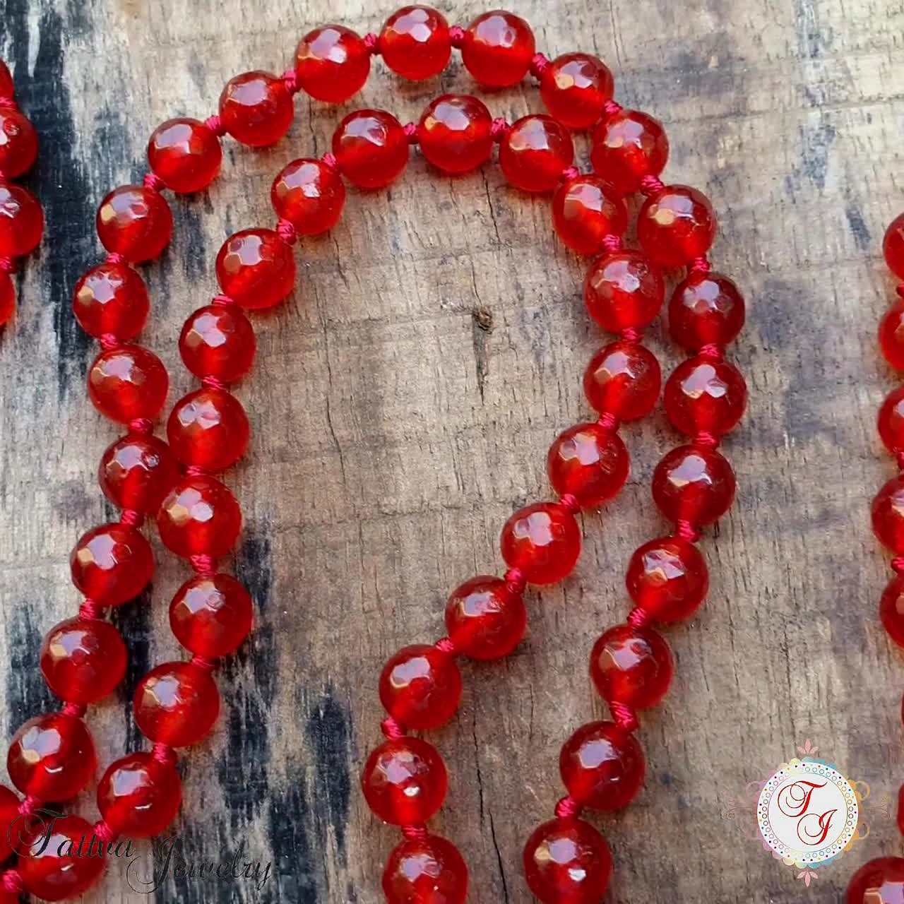 Stone & Beads Red Agate Necklace – Essyello