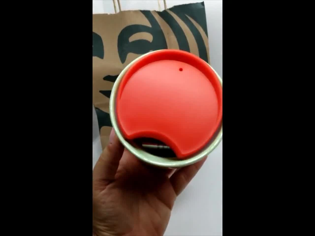 Red-Green Gradient Ceramic Double-Wall Tumbler - 8 fl oz