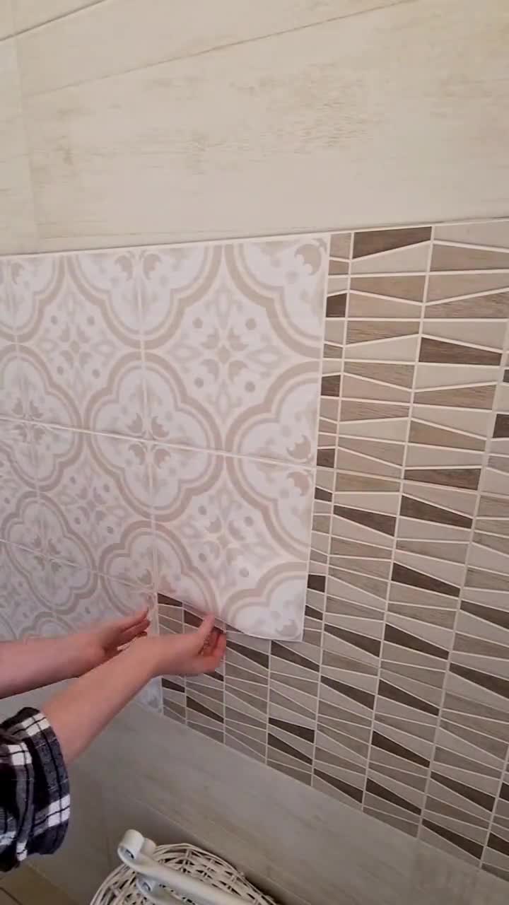 Piastrelle Adesive Da Parete Retrò – PVC Impermeabile Per Cucina E Bagno, 24 Pezzi 20x20 Cm - 4