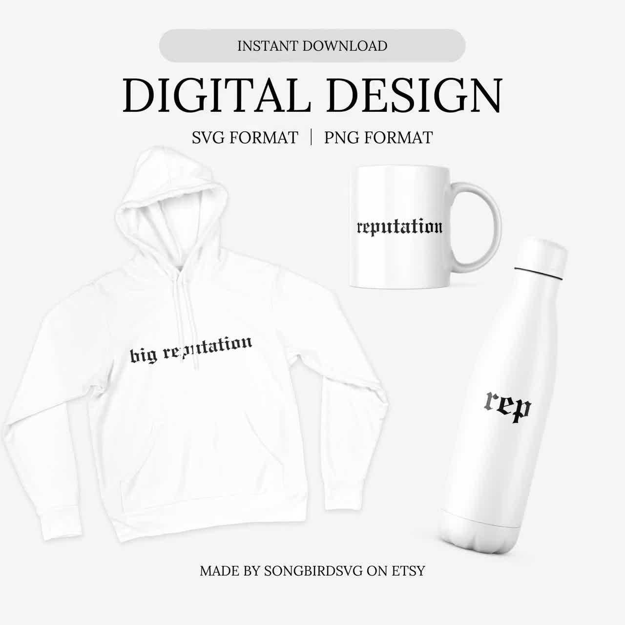 BUNDLE | Big Reputation | Reputation | Rep | Sticker | PNG SVG Instant  Download Digital Design Ready for Cricut