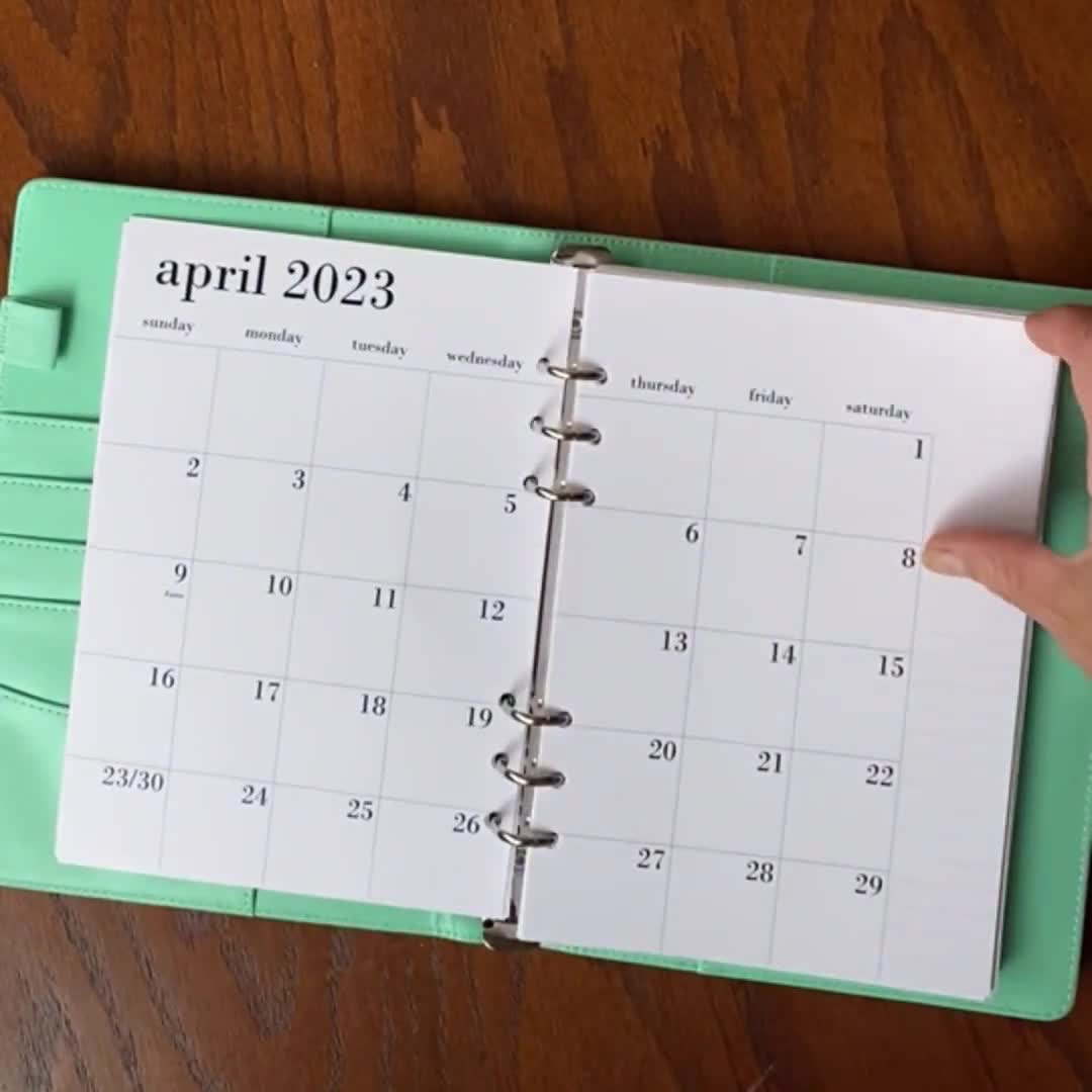2024/2023 fit Louis Vuitton 6 Ring Agenda: Calendar Insert Refill: Paper +  Pen + in 2023